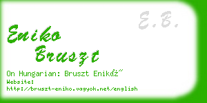 eniko bruszt business card